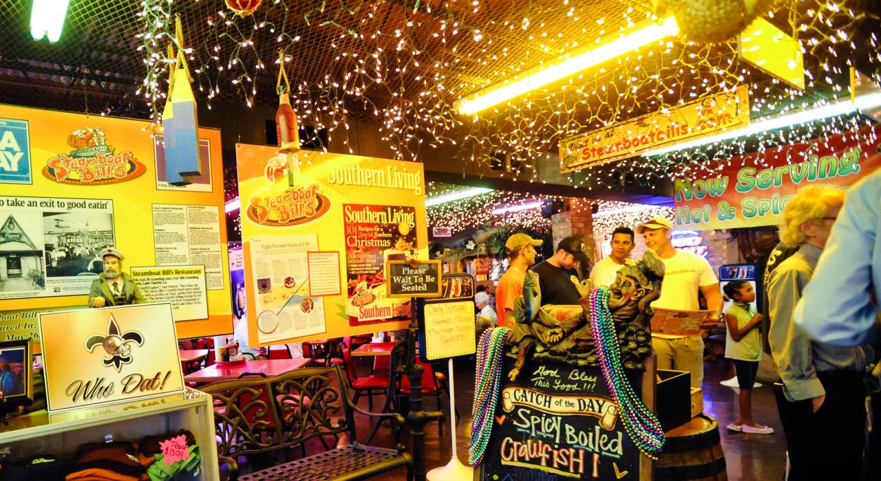 The festive décor of Steamboat Bill’s The festive décor of Steamboat Bill’s