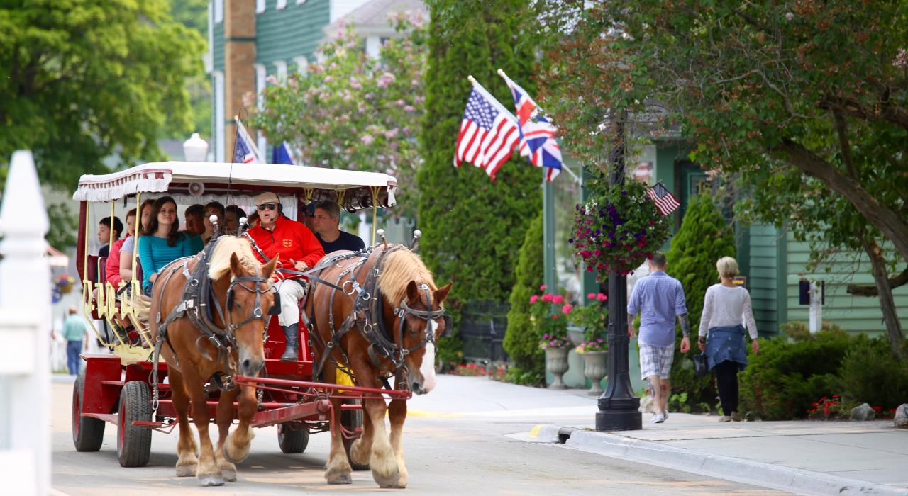 在沒有汽機車行駛的島上體驗馬車導覽之旅 在沒有汽機車行駛的島上體驗馬車導覽之旅
