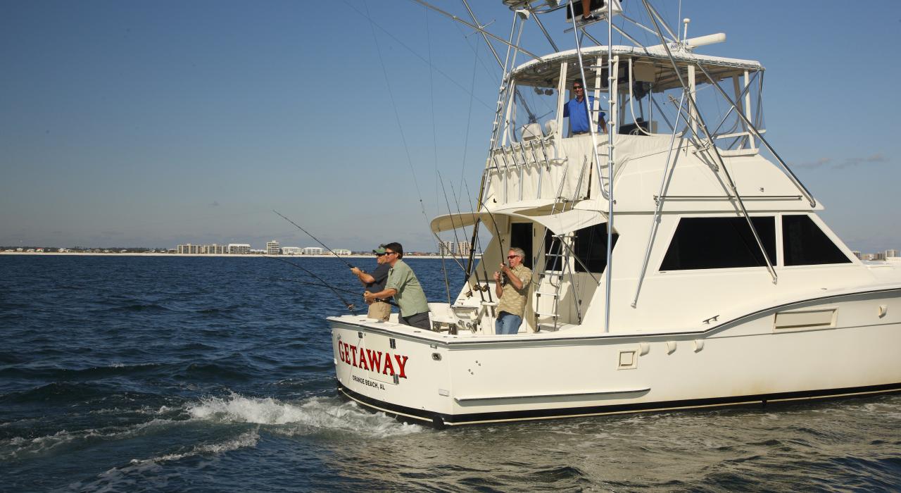 Reeling in catches on a fishing charter