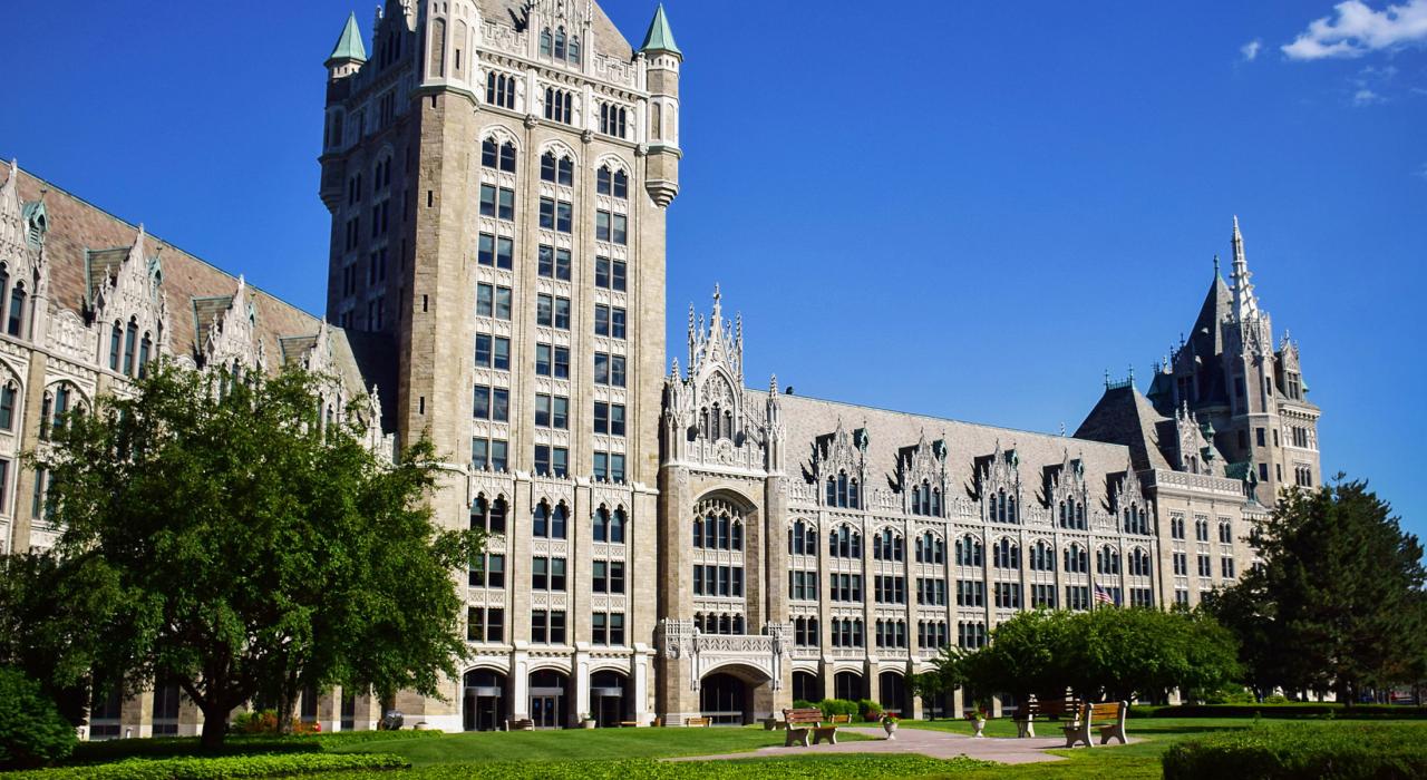 The historic Delaware & Hudson building downtown, an architectural icon of the city The historic Delaware & Hudson building downtown, an architectural icon of the city