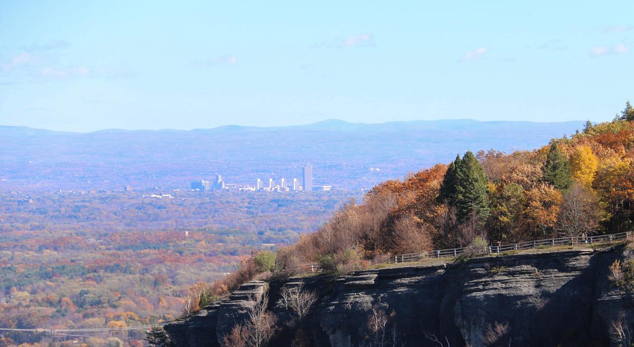 Autumn view of the city from John Boyd Thacher State Park Autumn view of the city from John Boyd Thacher State Park