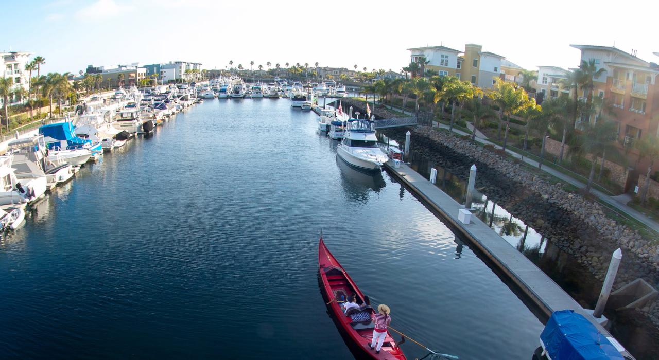 Exploring local waterways on a Gondola Paradiso guided tour