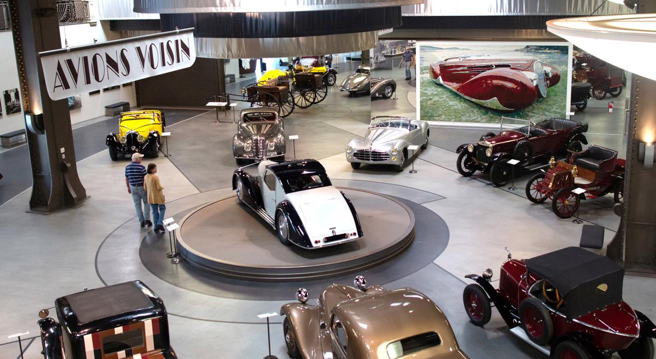 Vintage cars on display at Mullin Automotive Museum