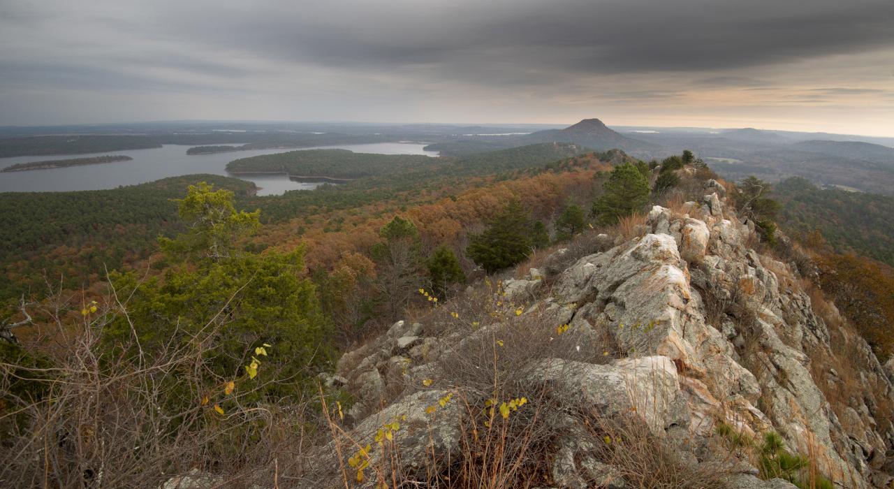 Overlooking the Ouachita Mountains from Rattlesnake Ridge Natural Area