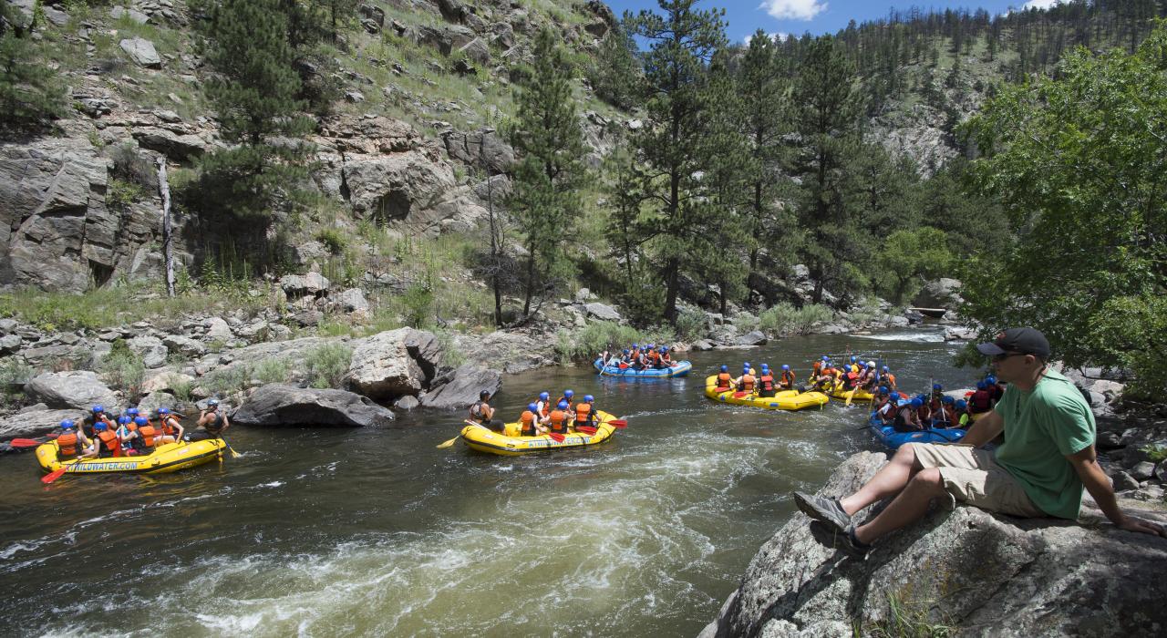 Whitewater rafting trip on the Cache la Poudre River