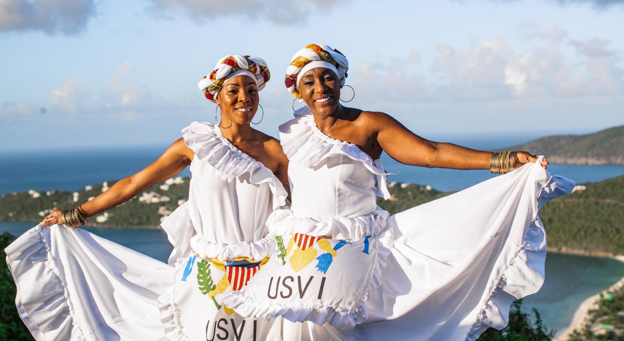 Women clothed in traditional dress in the U.S. Virgin Islands Women clothed in traditional dress in the U.S. Virgin Islands
