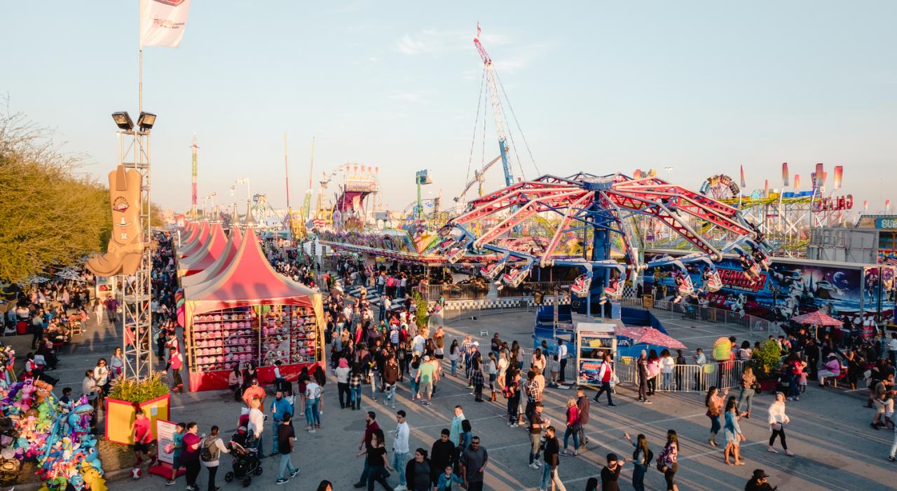 The vibrant scene at the Houston Livestock Show and Rodeo