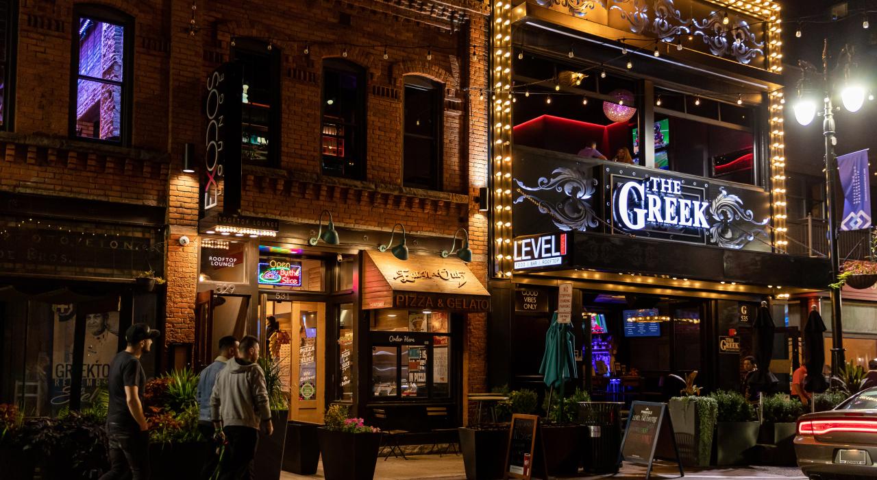 Exciting nightlife in the historic Greektown Detroit neighborhood Exciting nightlife in the historic Greektown Detroit neighborhood