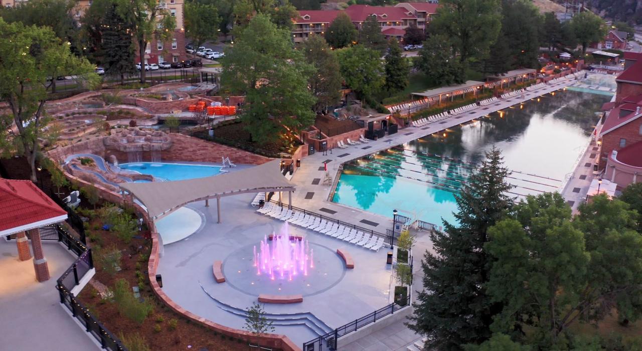 Aerial view of Glenwood Hot Springs Resort