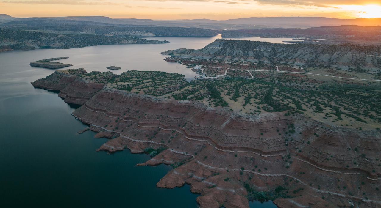 Sunrise over Alcova Lake