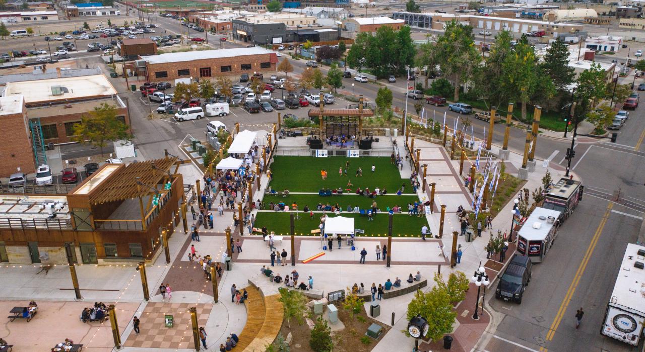 Aerial view of downtown Casper
