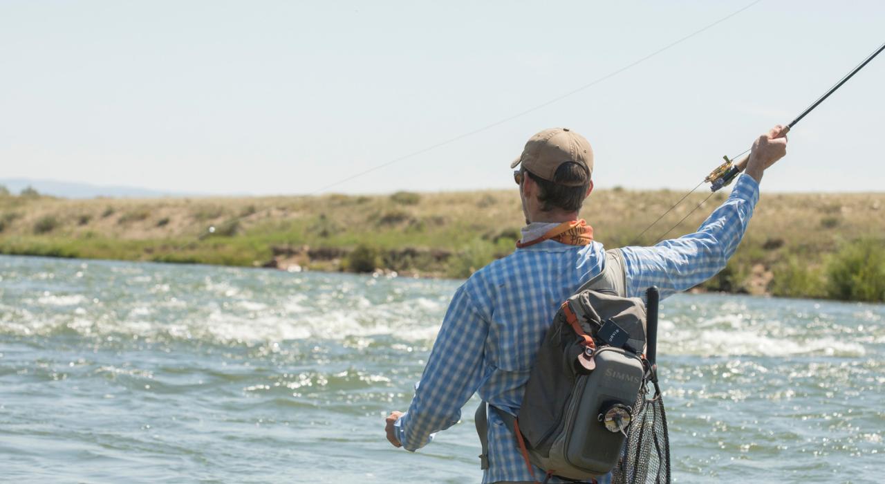 Fly-fishing in the North Platte River