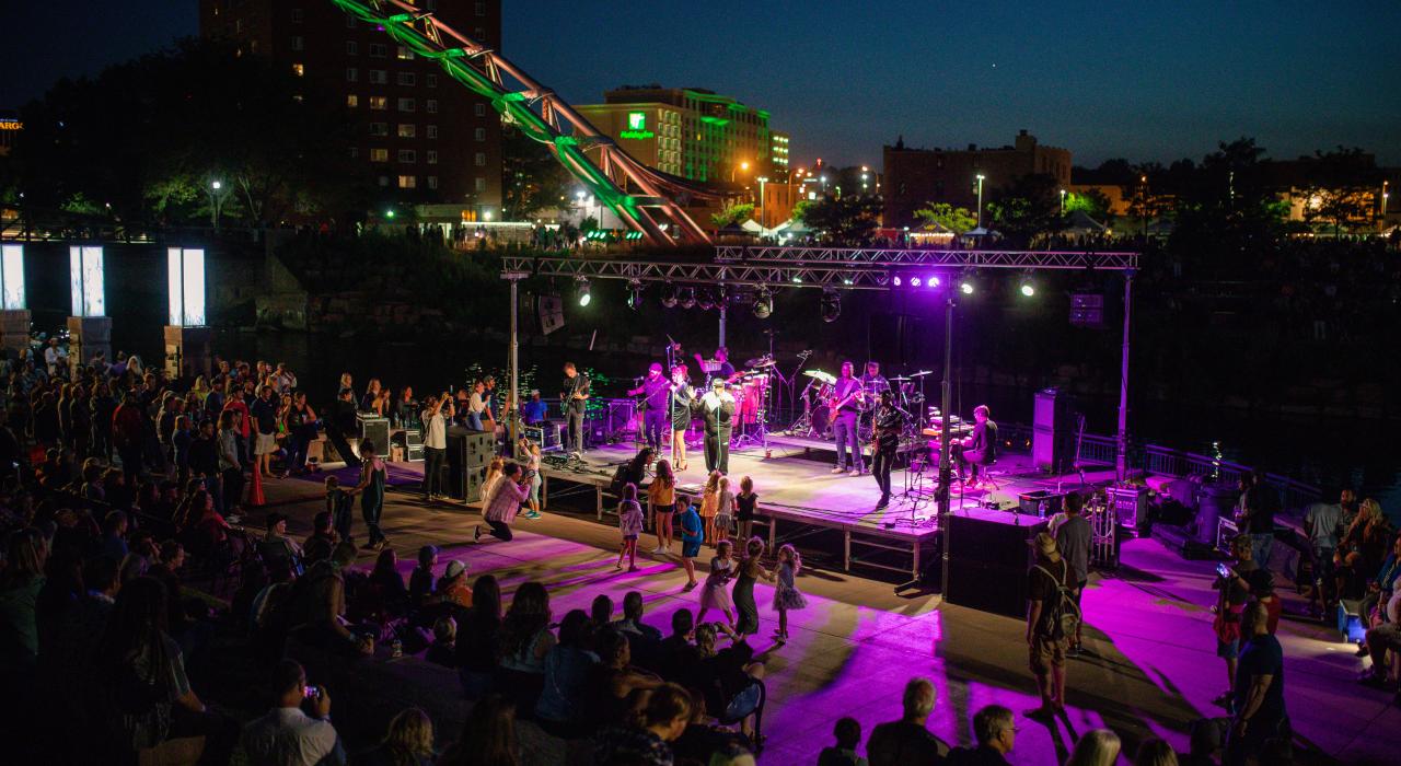 Live music in the heart of downtown at the annual Riverfest celebration