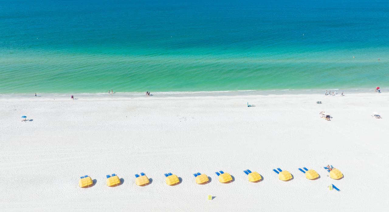 Sparkling sands of St. Pete Beach