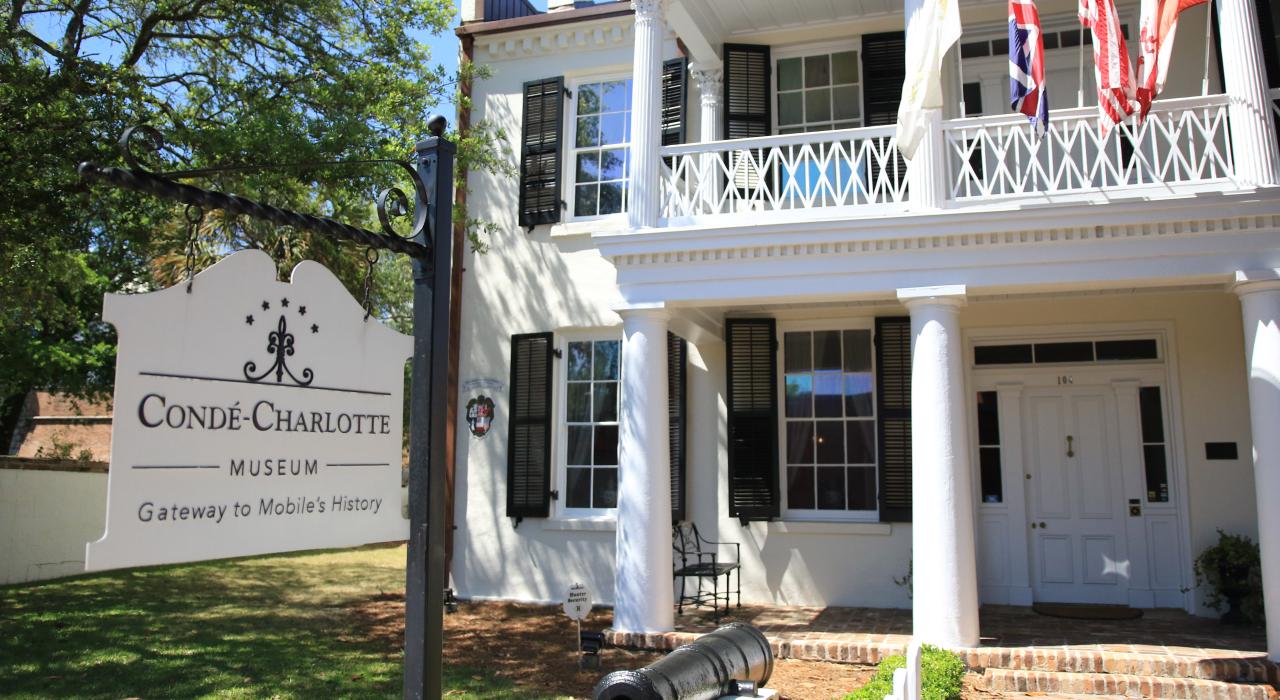 The exterior of the historic Condé-Charlotte Museum