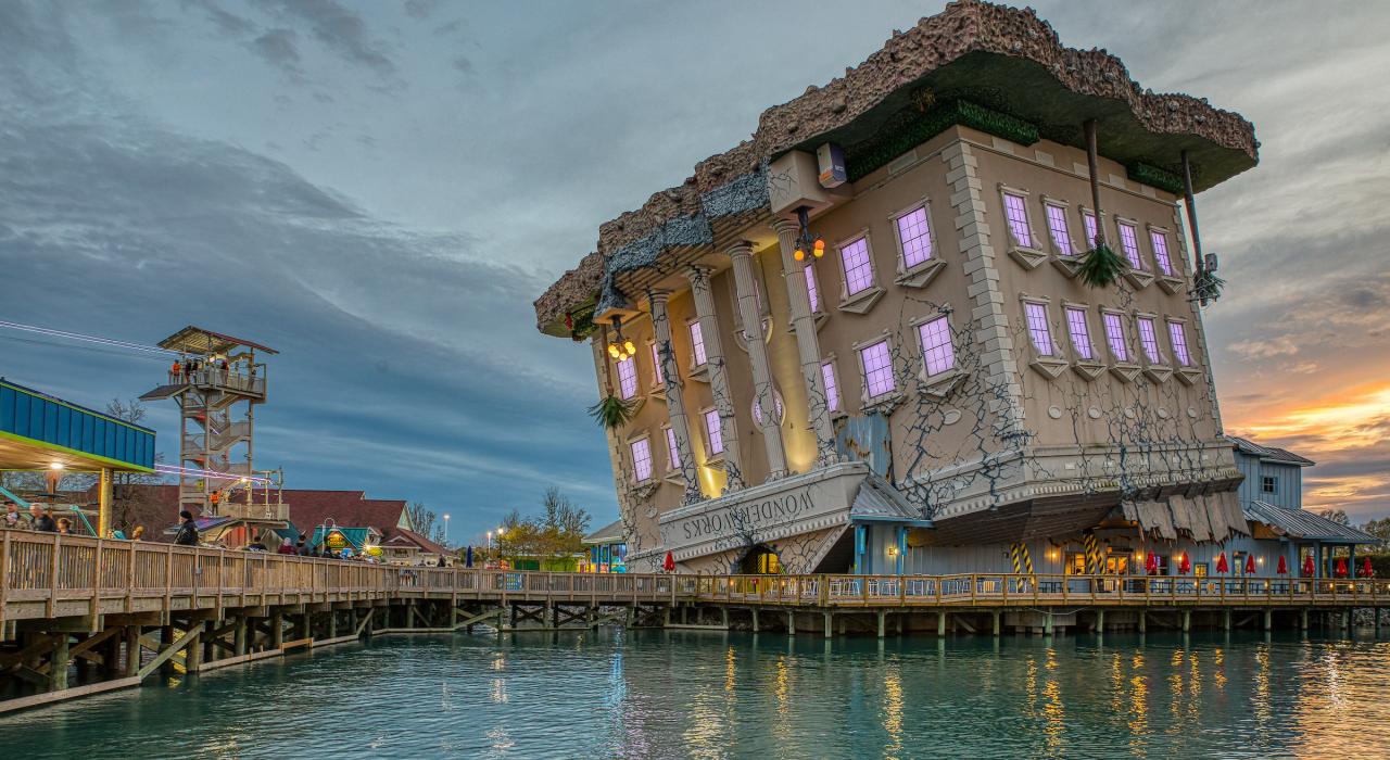 Broadway at the Beach entertainment district, home to WonderWorks indoor theme park