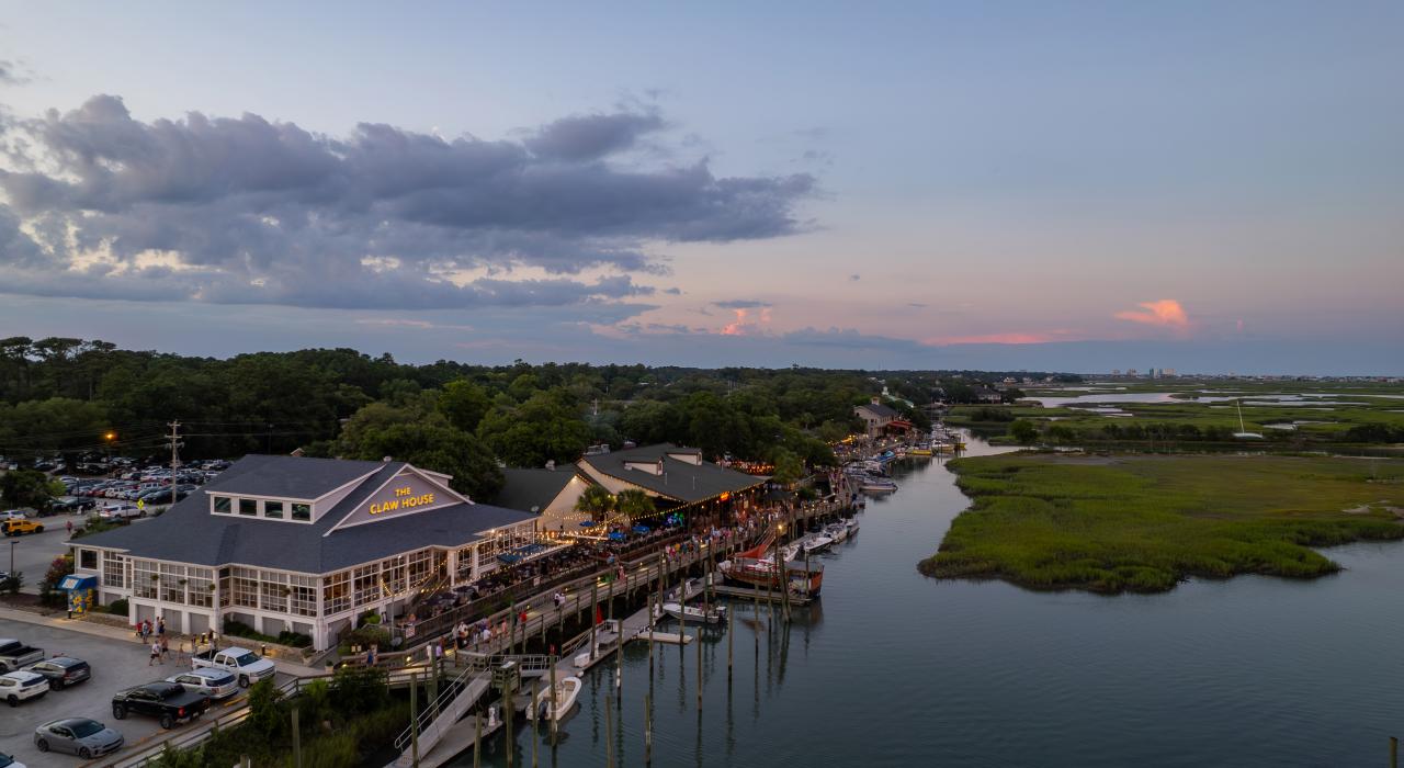Evening falls over the Murrels Inlet MarshWalk 