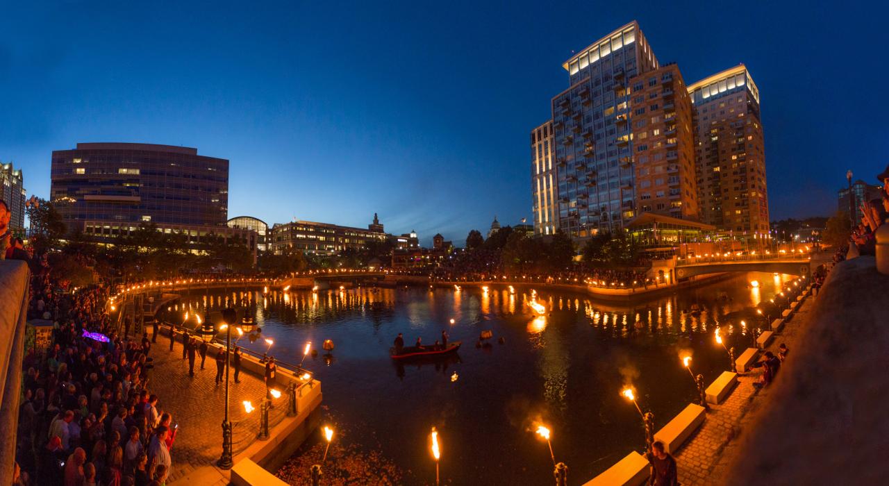 Immersive art installation WaterFire illuminates downtown Immersive art installation WaterFire illuminates downtown