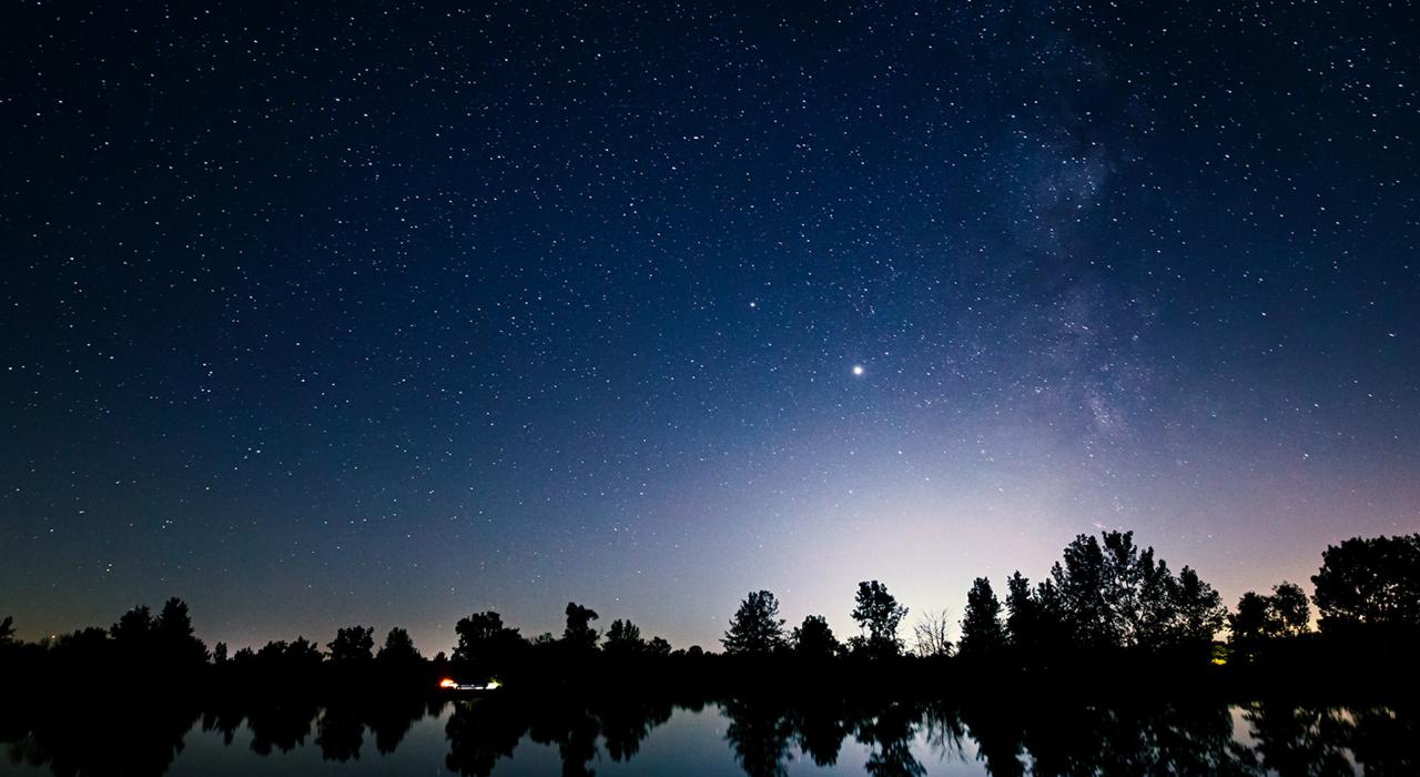Starry skies over the Middle Fork River Forest Preserve
