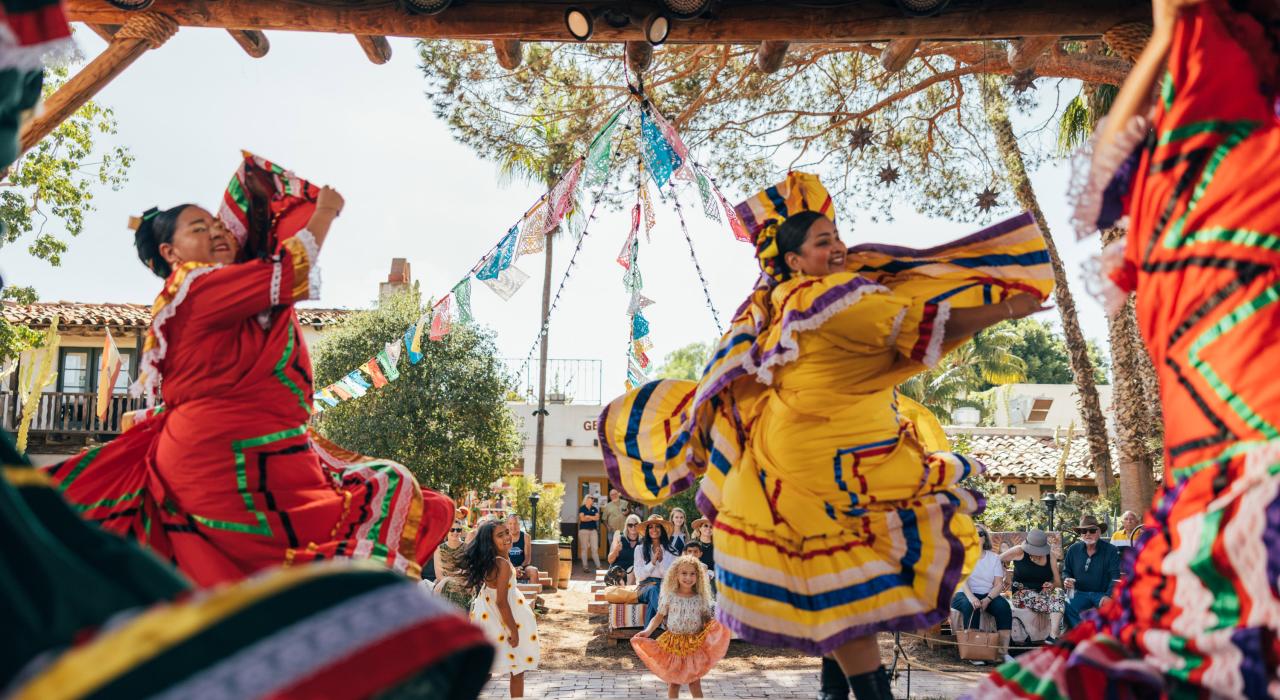 Dancing at a heritage celebration in Old Town San Diego