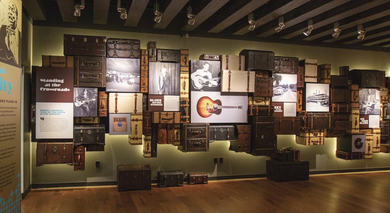 Music history exhibits at the National Blues Museum