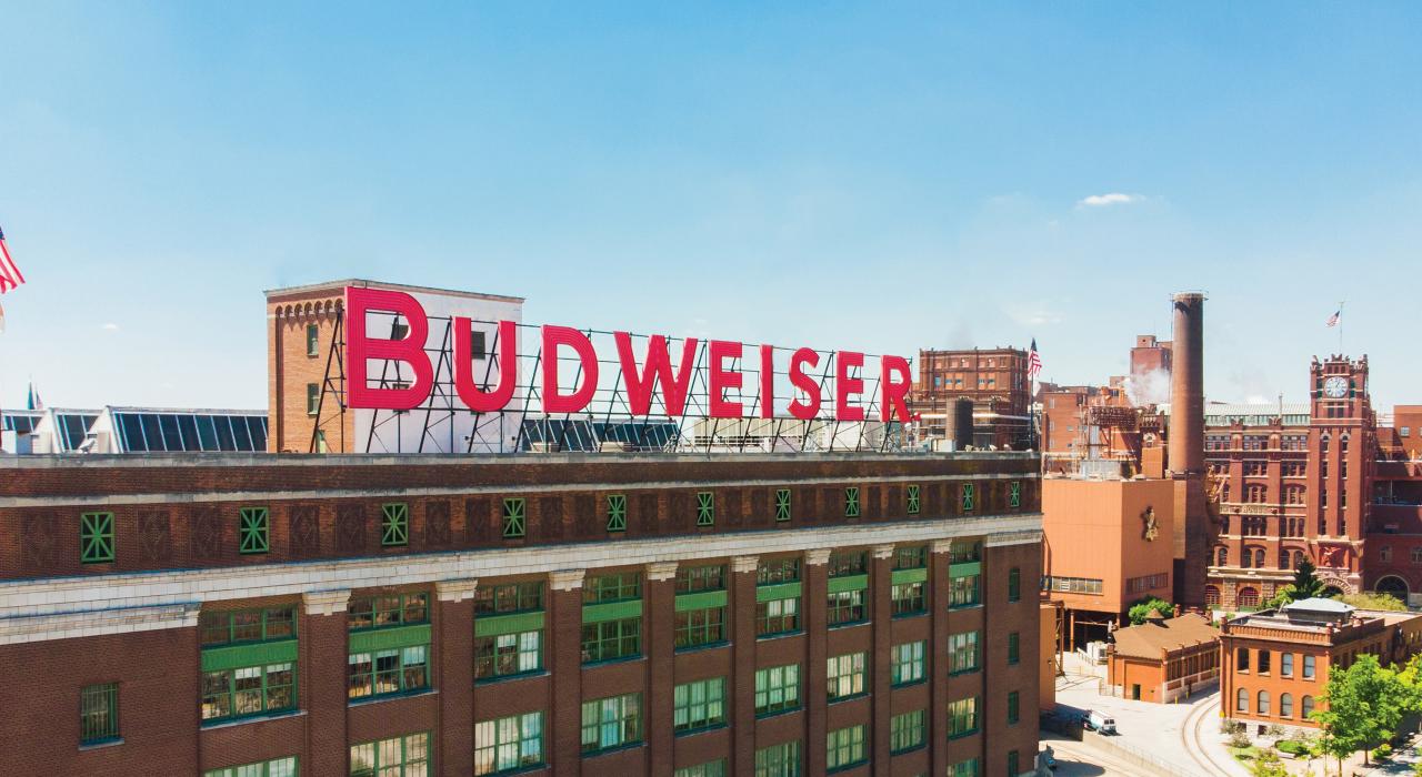 The Anheuser-Busch brewery, where some of the USA’s most popular beers are made