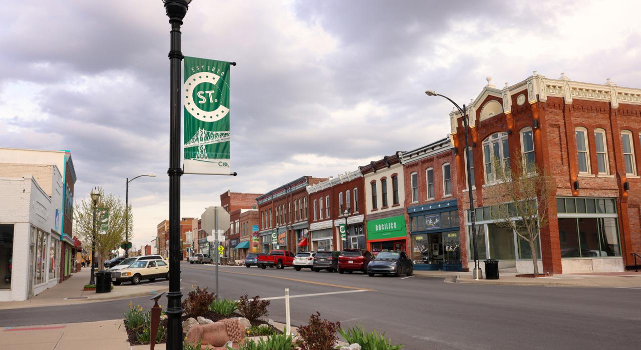 Eclectic shops and restaurants line Historic Commercial Street 