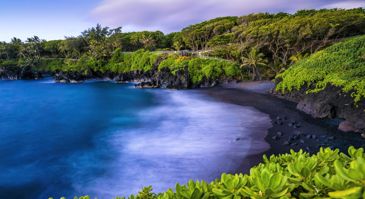 The Black Sand Beach at Waiʻānapanapa State Park