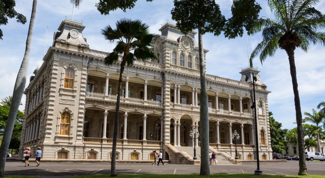 ʻIolani Palace State Monument in downtown Honolulu