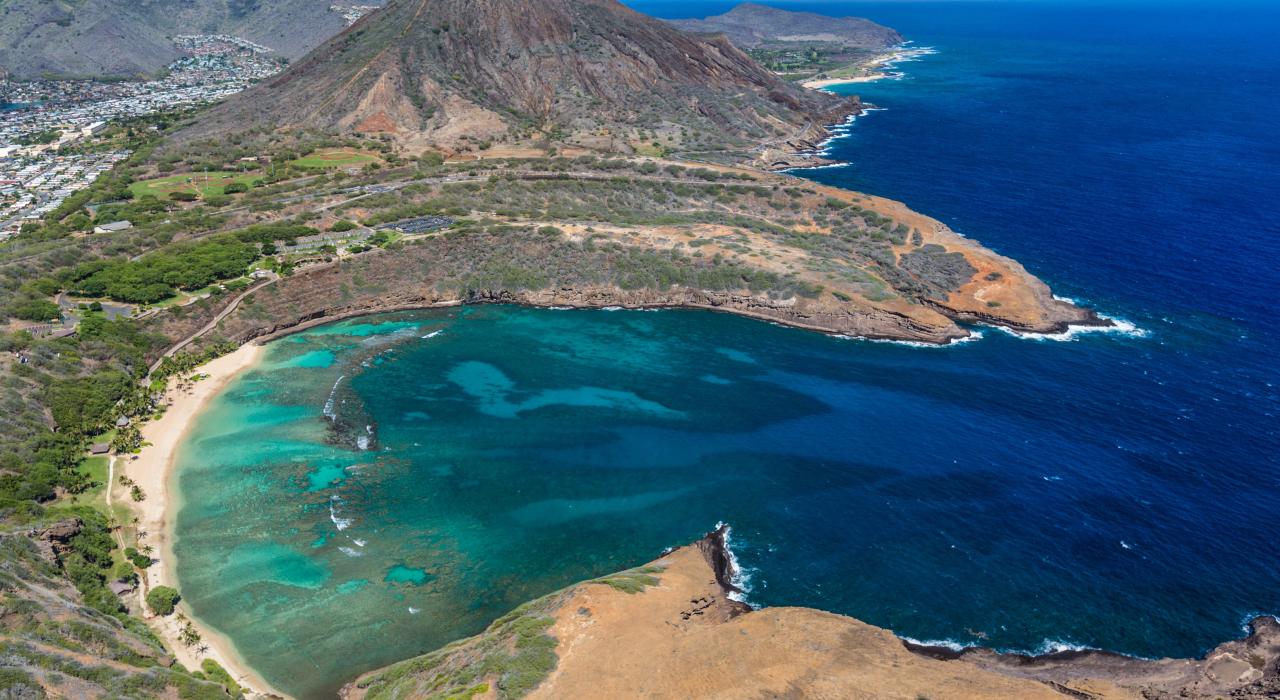 Hanauma Bay Nature Preserve, a popular spot for snorkeling