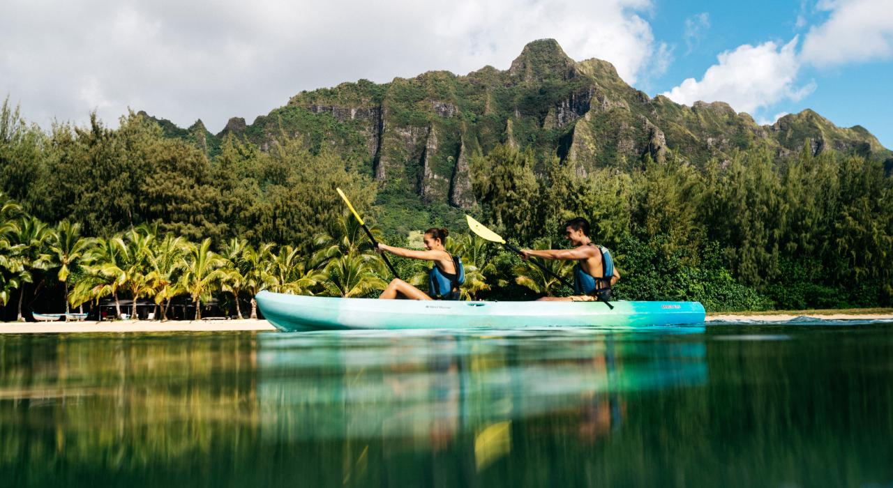 A peaceful paddling excursion at Kualoa Ranch