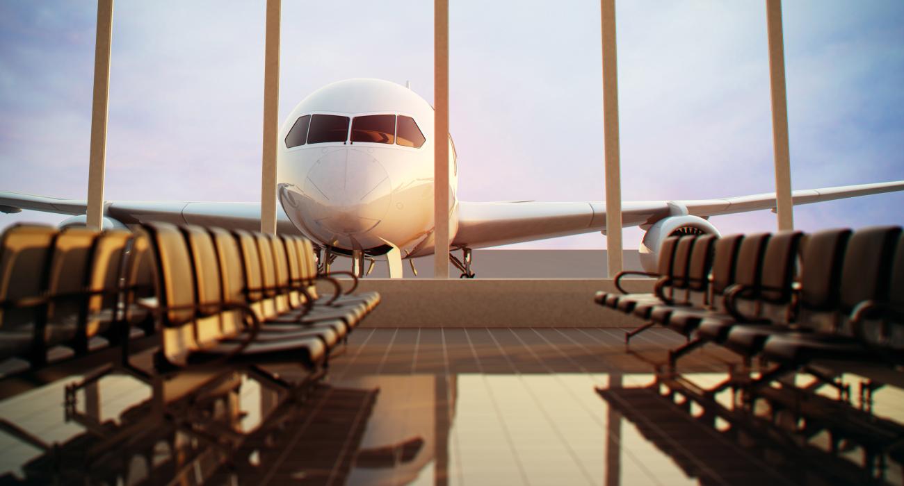 空盪盪的機場航廈 空盪盪的機場航廈