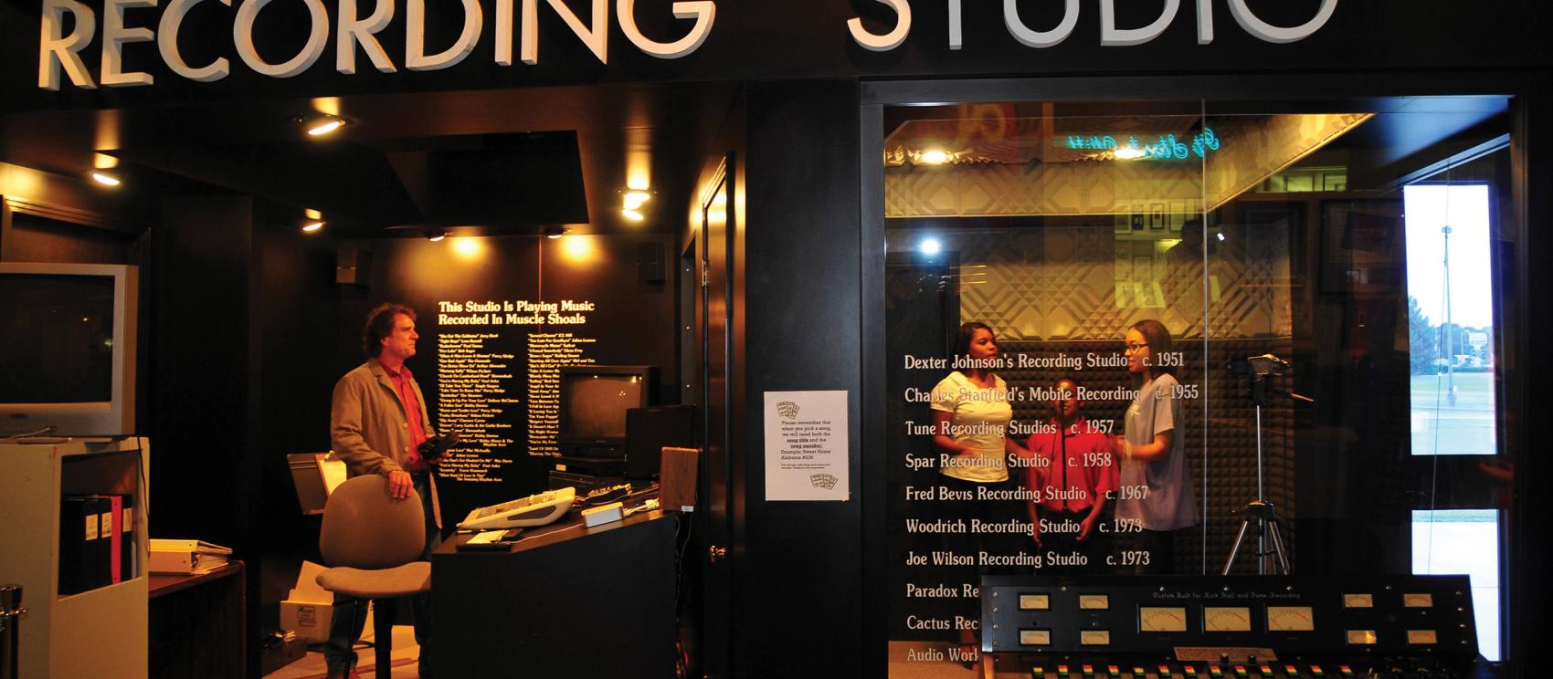 阿拉巴馬州塔斯坎比亞音樂名人堂裡的錄音室