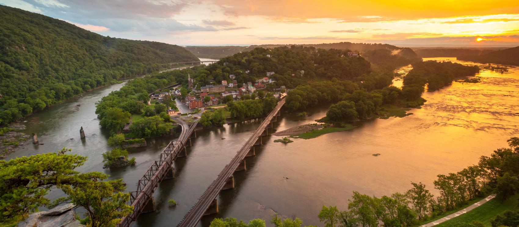 從馬里蘭高地小徑上方鳥瞰的美景