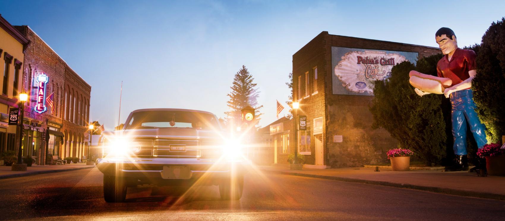 沿著經典的 66 號公路御風行駛