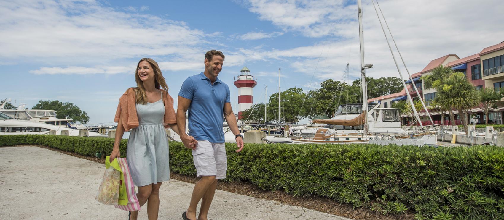 在希爾頓黑德島的海松度假村購物 在希爾頓黑德島的海松度假村購物