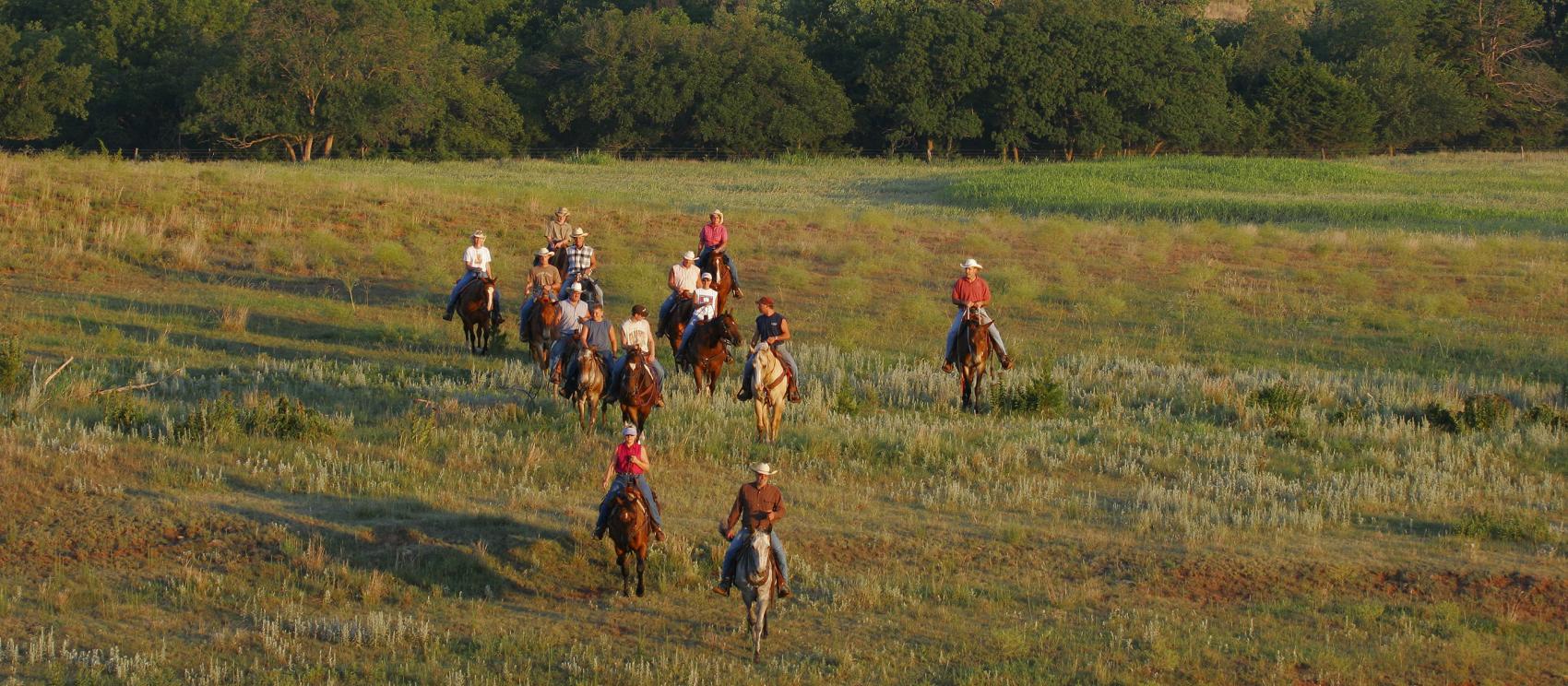 在美迪辛旅館的吉普山訪客牧場與大家一起悠閒騎馬