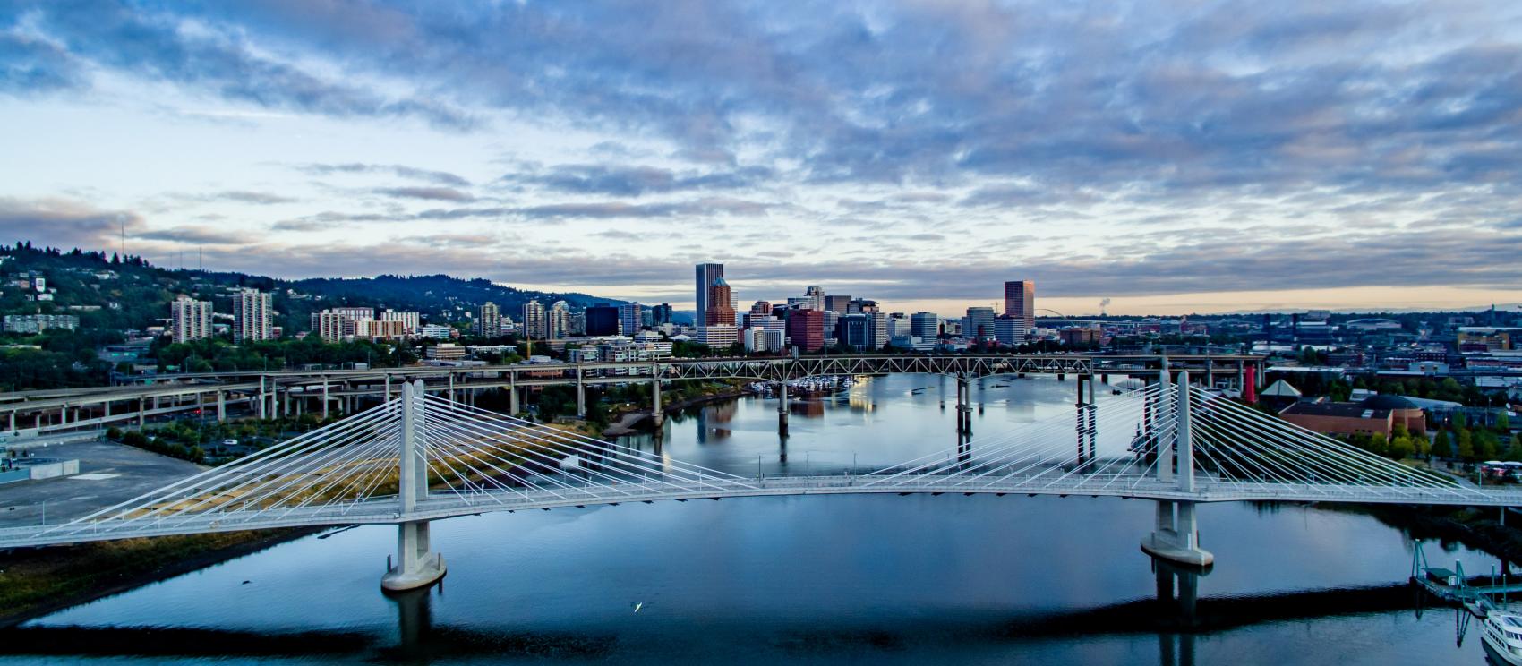The Willamette River and downtown Portland