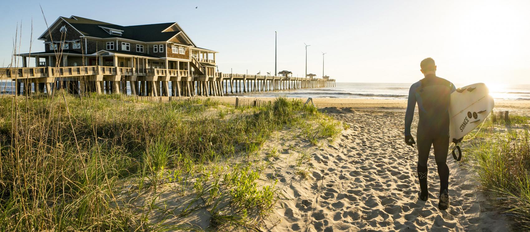 Early morning on the beach in Nags Head