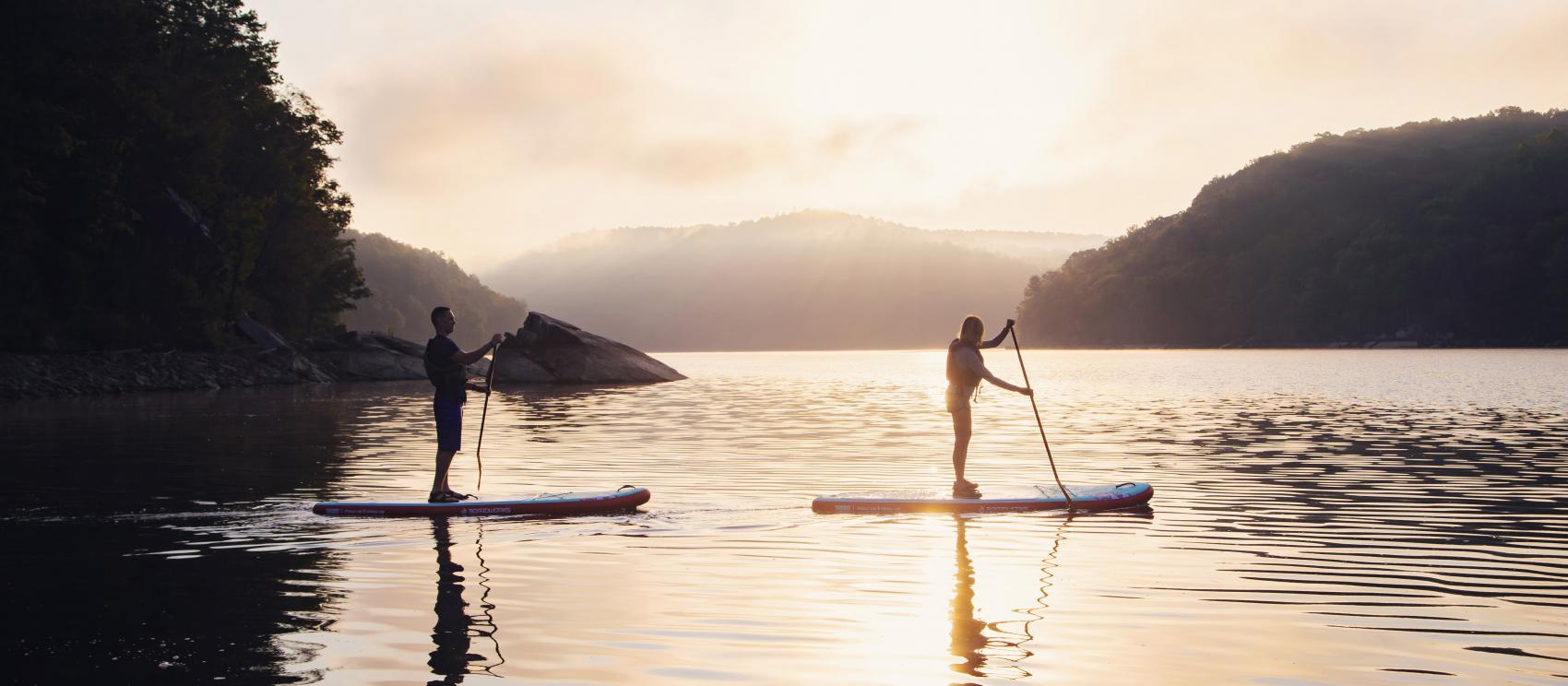 A paddleboard outing on Summersville Lake A paddleboard outing on Summersville Lake