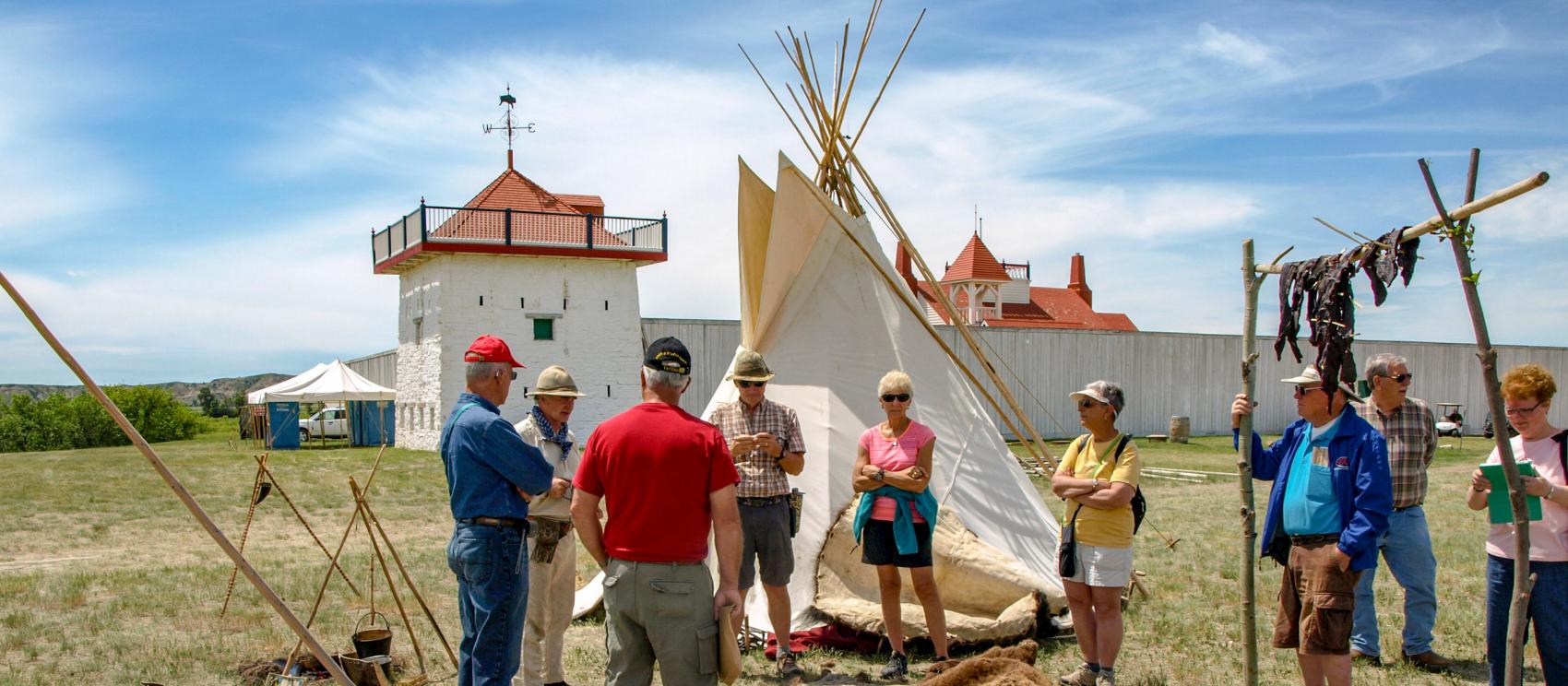 Learning about pioneer history at Fort Union Trading Post National Historic Site