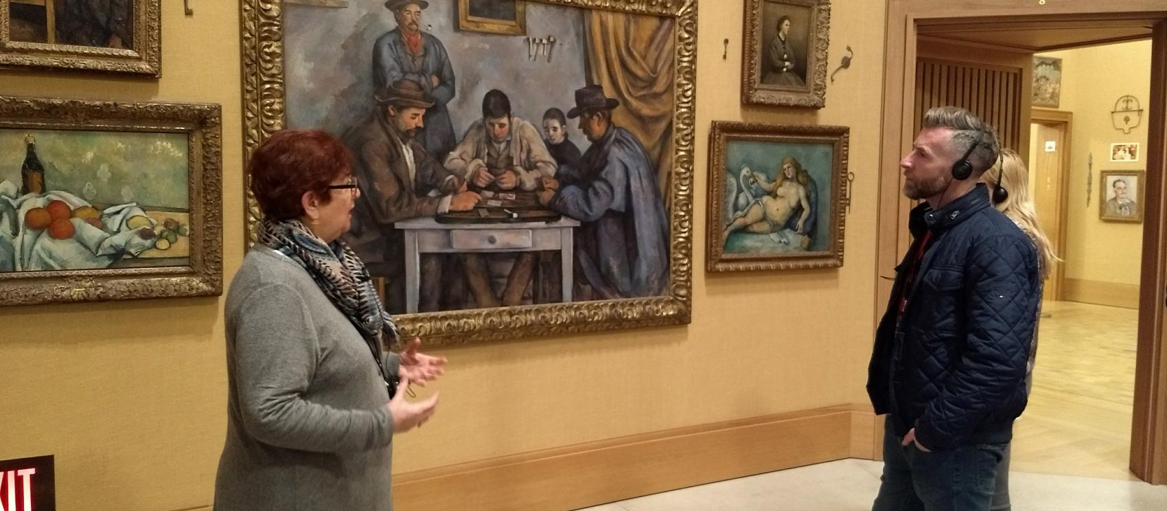 Admiring paintings by the Old Masters at the Barnes Foundation in Philadelphia