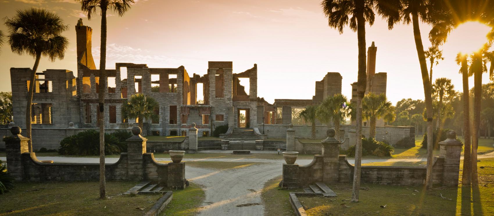 Ruins of the Carnegie Dungeness mansion on Cumberland Island 