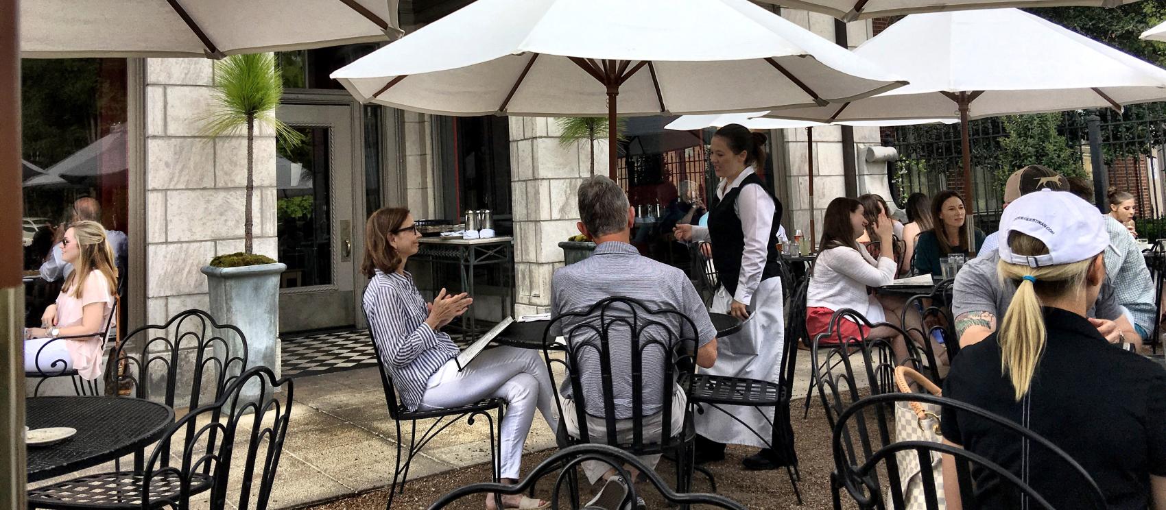 Al fresco dining at Bottega in Birmingham