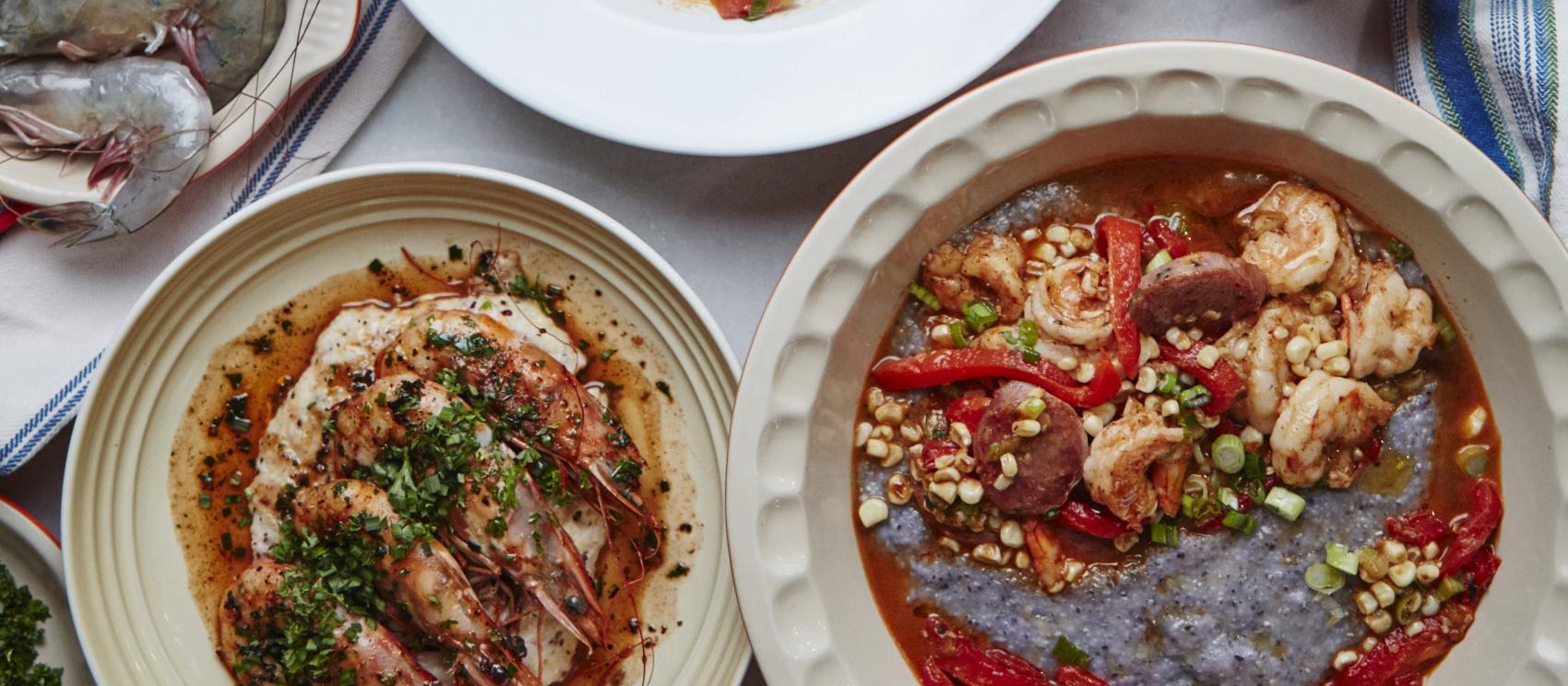 Variations on shrimp and grits, a must-have dish in Charleston Variations on shrimp and grits, a must-have dish in Charleston