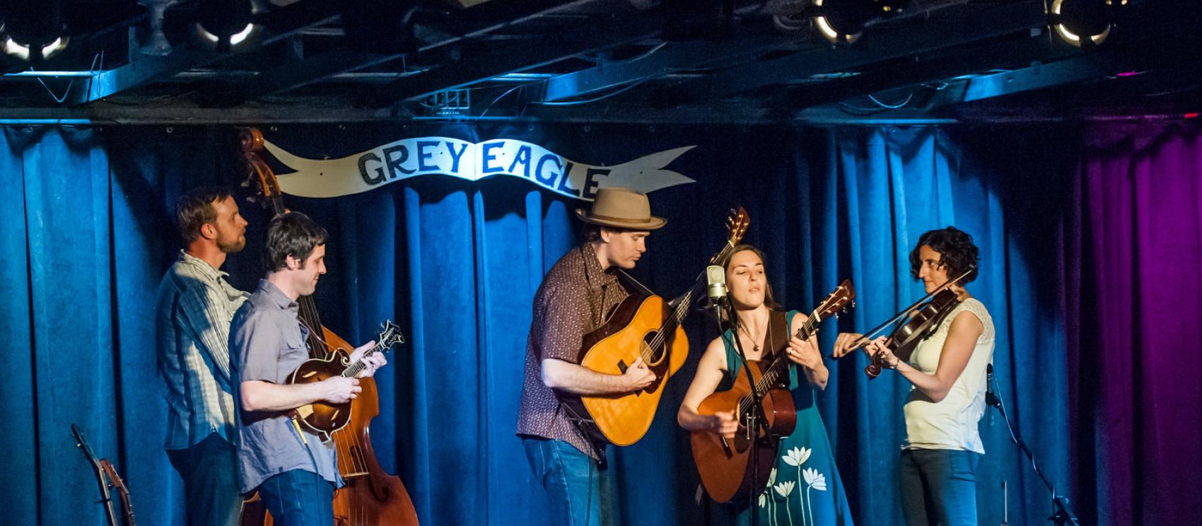 Zoe & Cloyd performing a live show at The Grey Eagle in Asheville