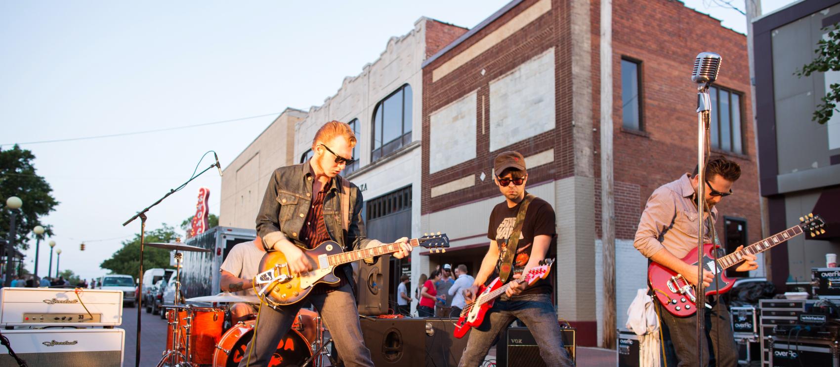 Live band performing at the W.C. Handy Music Festival in Florence, Alabama