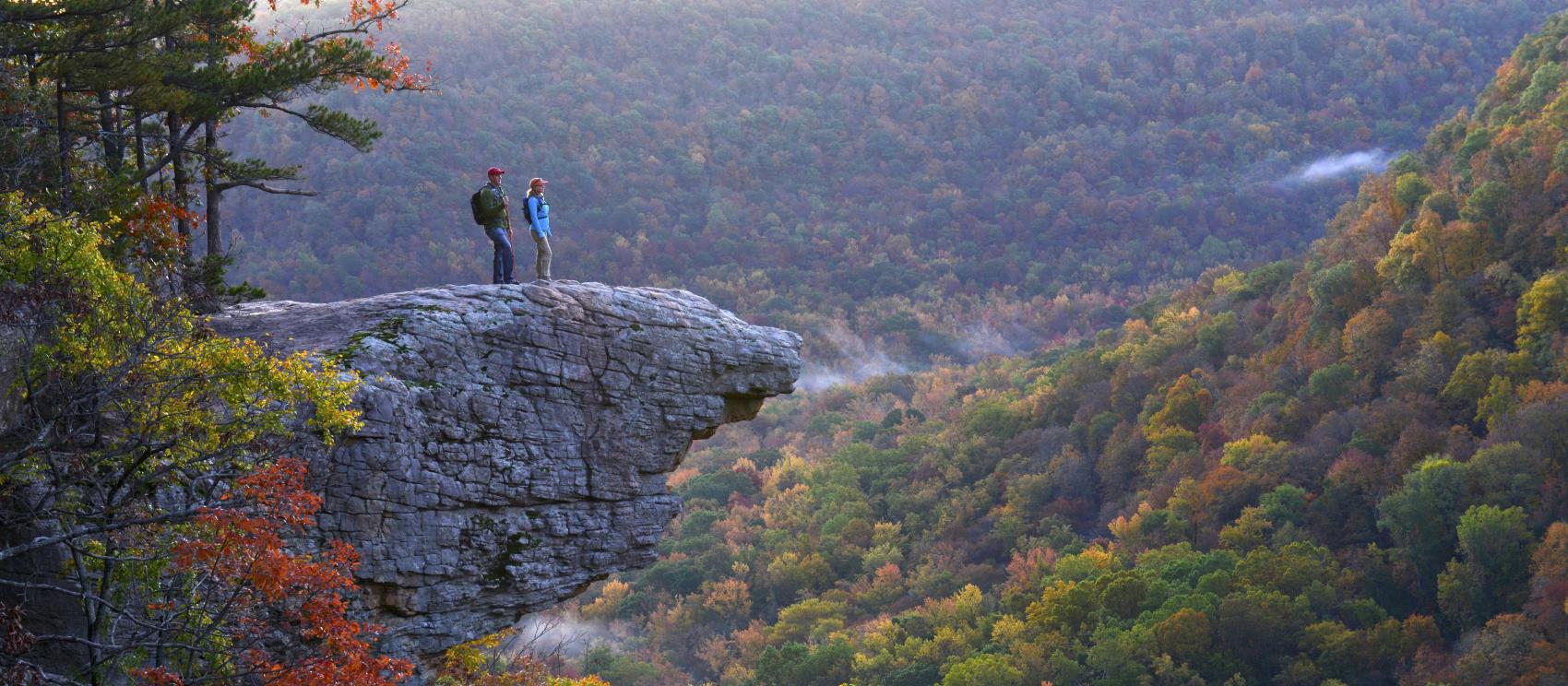 Fall foliage views from Whitaker Point in the Ozark Mountains Fall foliage views from Whitaker Point in the Ozark Mountains