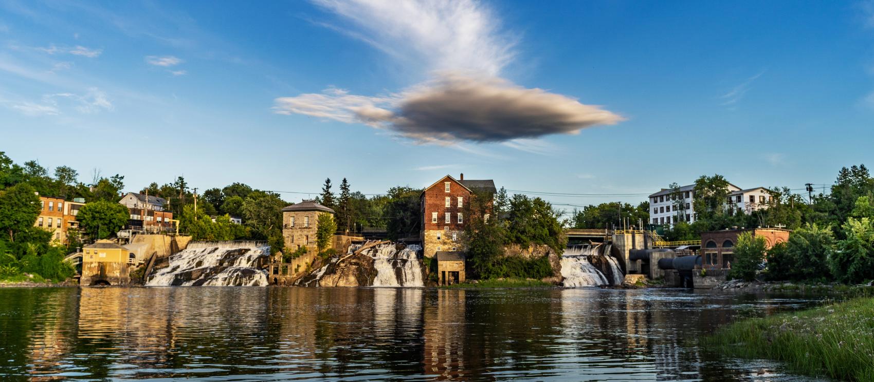 Waterfall in historic downtown Vergennes, set on scenic Otter Creek