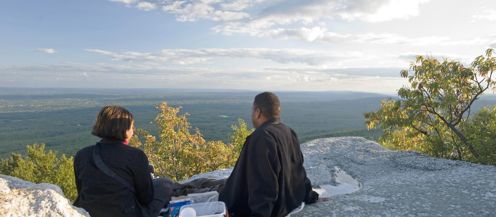 A Catskill Mountain picnic in the Sam's Point Area of Minnewaska State Park Preserve